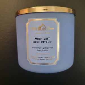 3-Wick BBW Midnight Blue Citrus Candle
